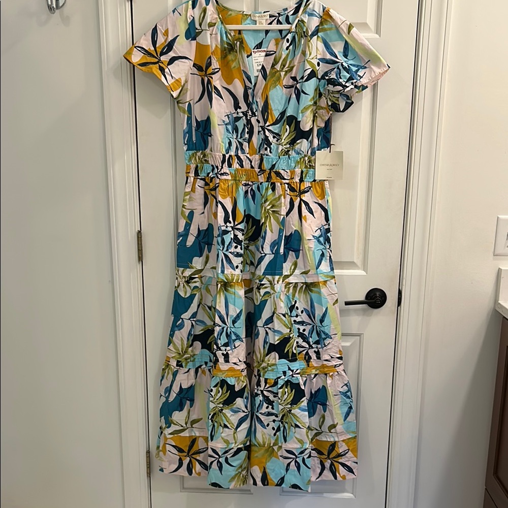 Cynthia Rowley Floral Print Maxi Dress NWT